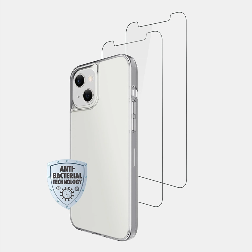 SKECH IPH 14   Bundle Pack Clear Case + Screen Protector + 20W PD 3 PIN Charger
