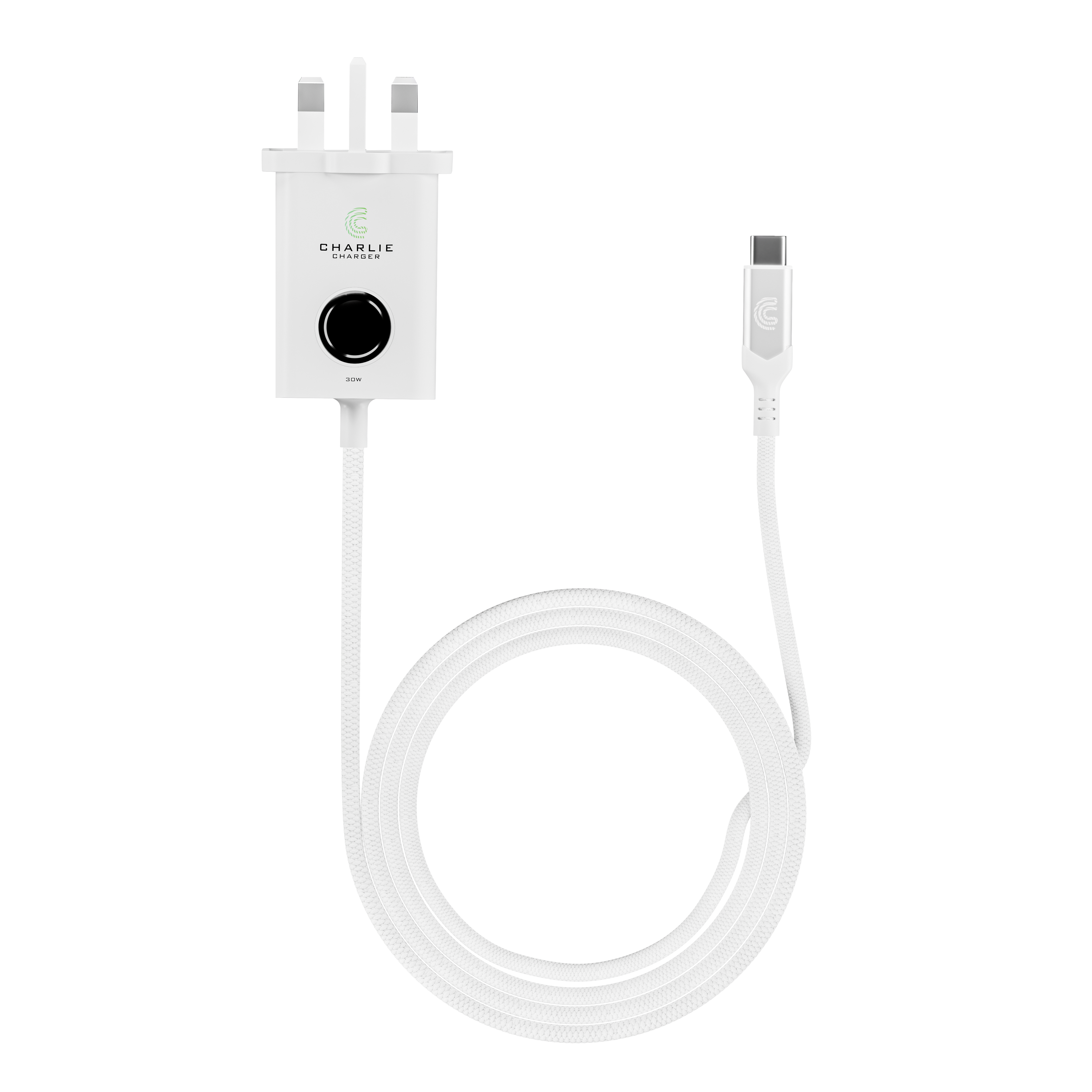 Charlie Charger 30W  USB-C 2 Metre White