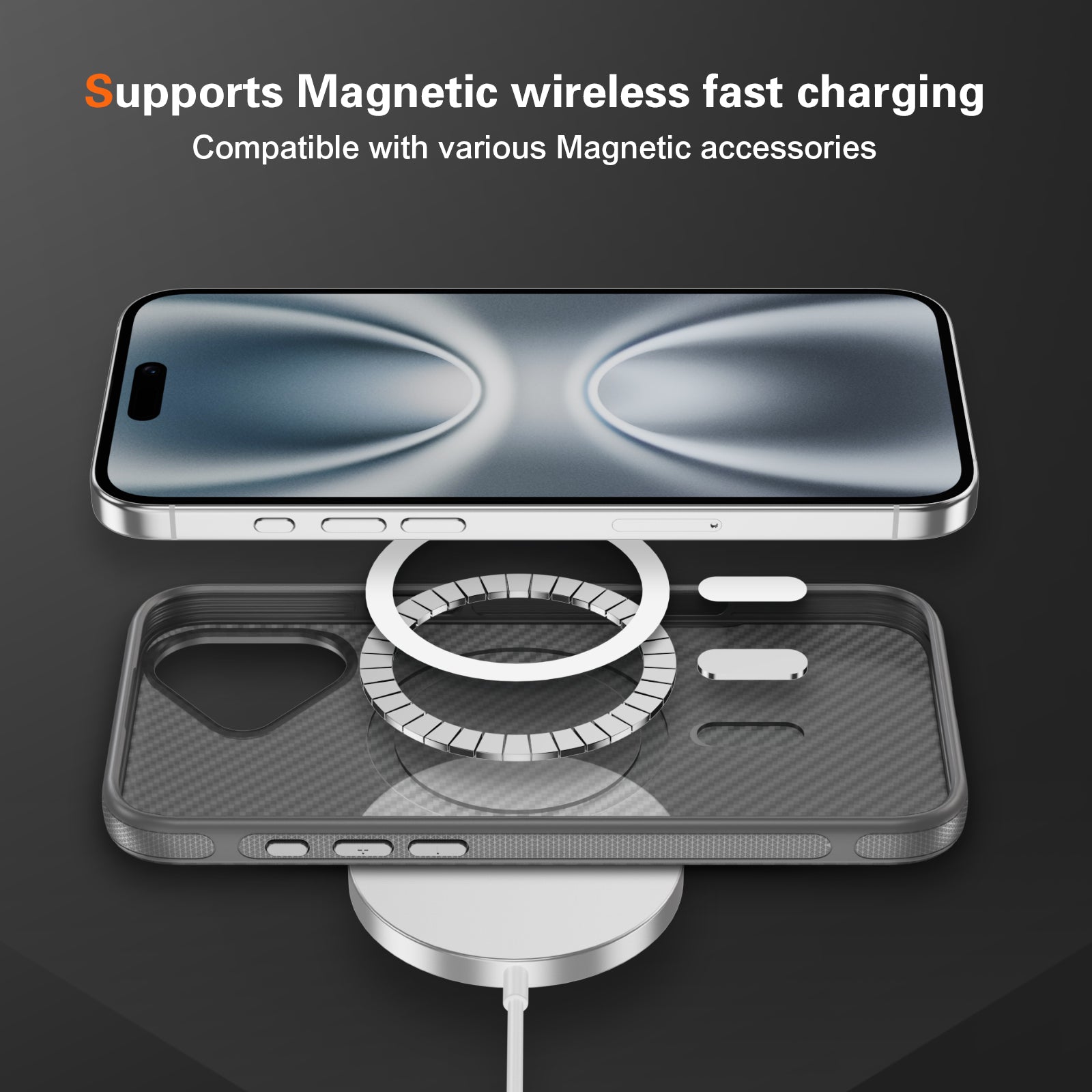 Fulcrum-Carbon Fiber-Magsafe Case iPhone 16