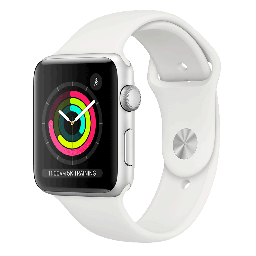 Apple Watch Series 3 GPS 38mm silver side view - Fonez